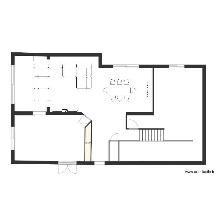 extension maison1. Plan de 0 pièce et 0 m2