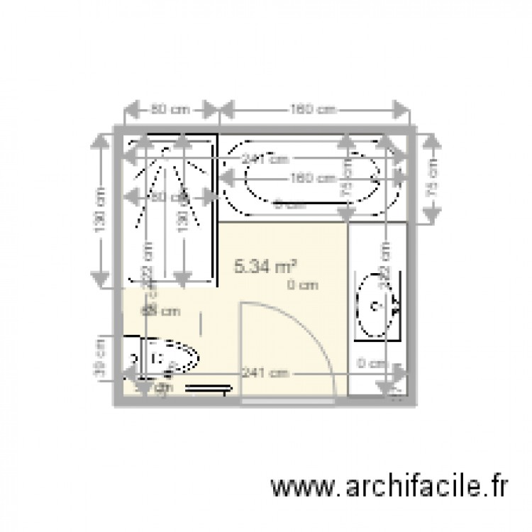 SDB VIDE 2. Plan de 0 pièce et 0 m2