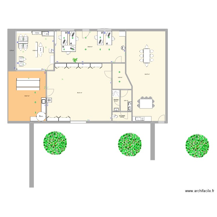 Royal K. Plan de 10 pièces et 222 m2