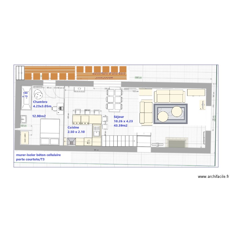 PLAN SEJOUR OUEST CHAMBRE  2 canapes 10 FEVRIER 2022. Plan de 0 pièce et 0 m2