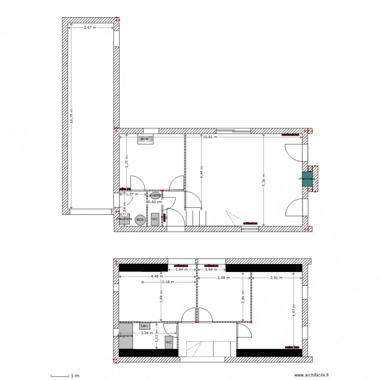 Original RdC et Etage. Plan de 0 pièce et 0 m2