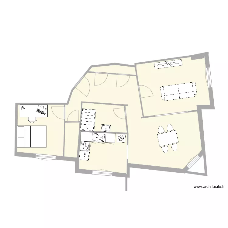 Appart vichy. Plan de 