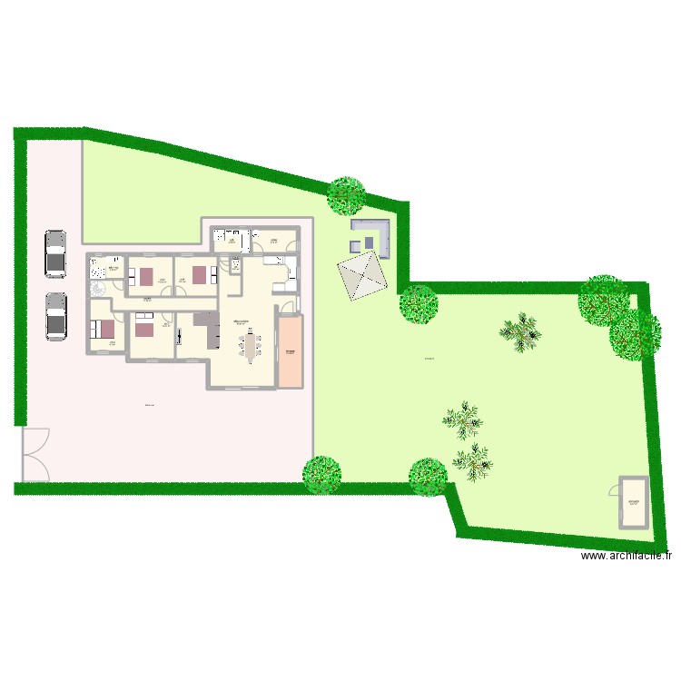 ROUICH. Plan de 17 pièces et 1207 m2