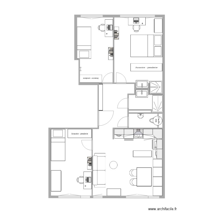 Aulnay Projet OVF 1 meublé. Plan de 0 pièce et 0 m2