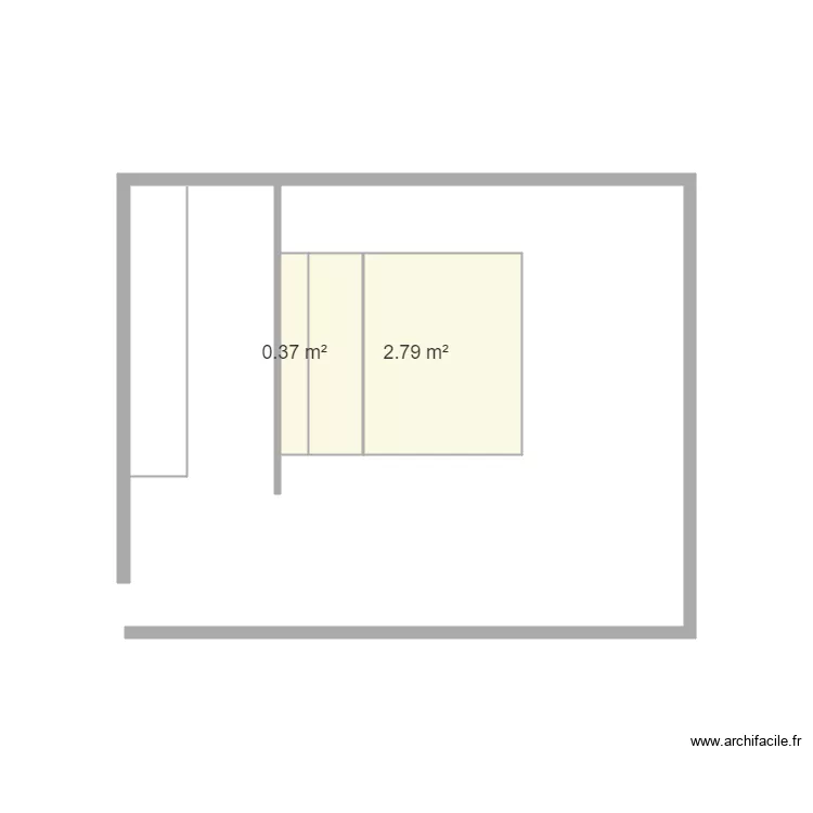 dressing chambre. Plan de 