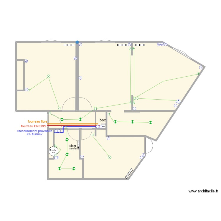 COLLEU ELEC 2. Plan de 5 pièces et 68 m2