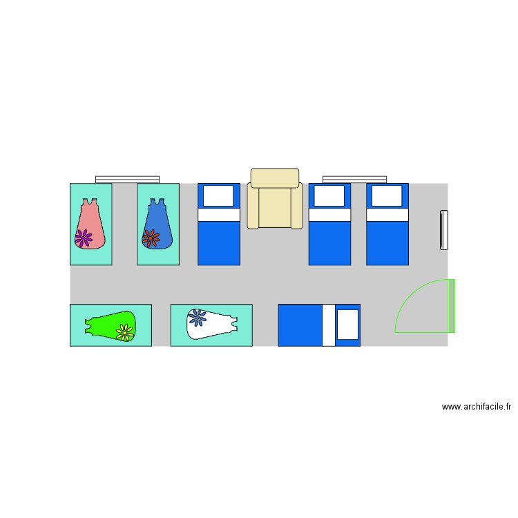 Chambre grands. Plan de 0 pièce et 0 m2