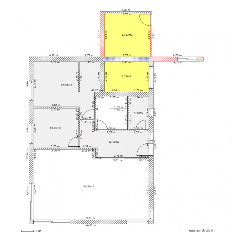 Agrandissement Loveresse. Plan de 0 pièce et 0 m2