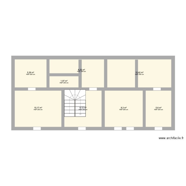 plouec du trieux . Plan de 8 pièces et 56 m2