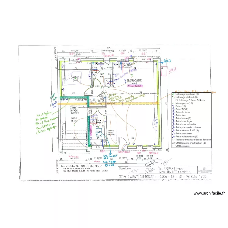 PIQUANT ELEC+ HYDRAULIQUE. Plan de 