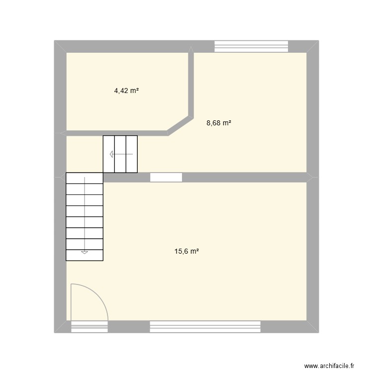 Maison 2 chat 2. Plan de 3 pièces et 29 m2