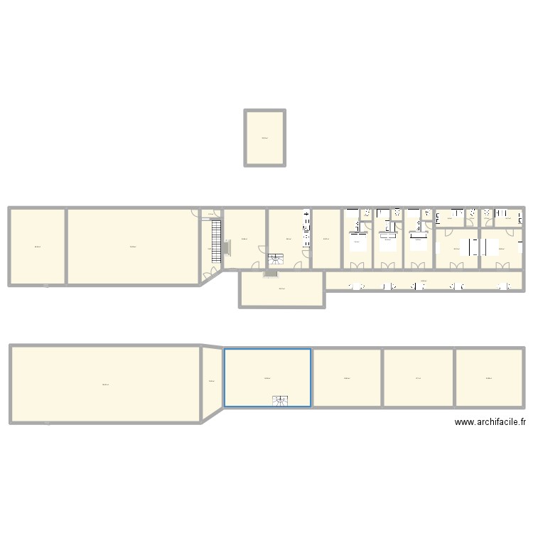 Plans Hotel B&A. Plan de 26 pièces et 856 m2