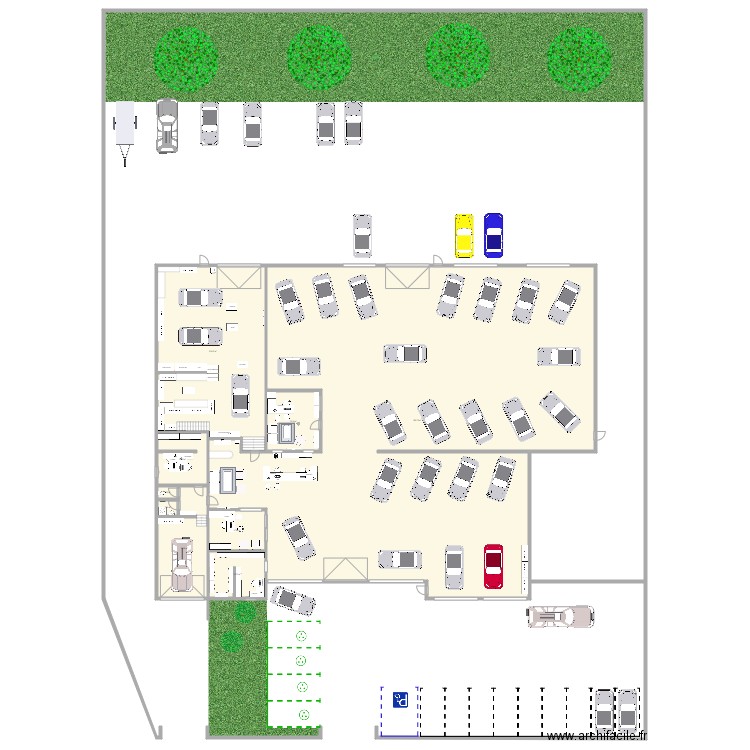 events auto atelier 2024. Plan de 11 pièces et 1102 m2