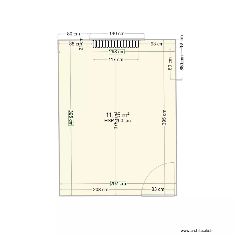 Plan de la pi&egrave;ce dressing. Plan de 