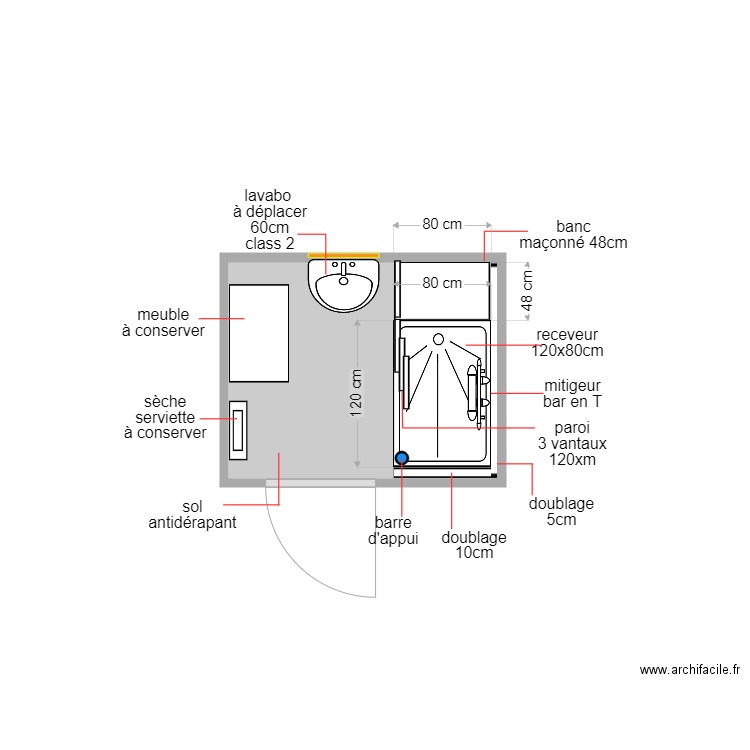 MEYER 02. Plan de 1 pièce et 4 m2