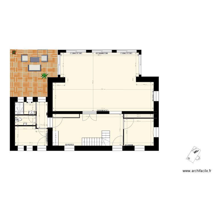 dinard rdch. Plan de 17 pièces et 261 m2