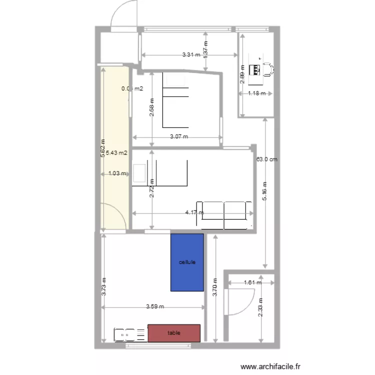 CHAMBRE FUNERAIRE 3. Plan de CHAMBRE FUNERAIRE 3. Plan de