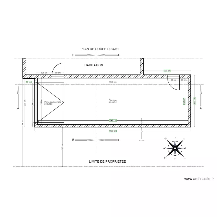 Plan garage / Projet. Plan de 