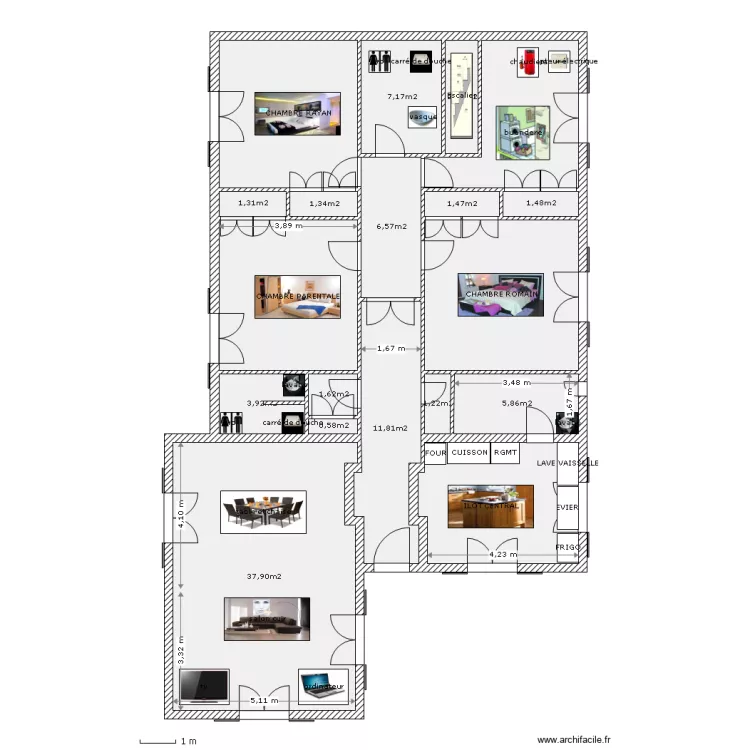 maison pm100. Plan de 