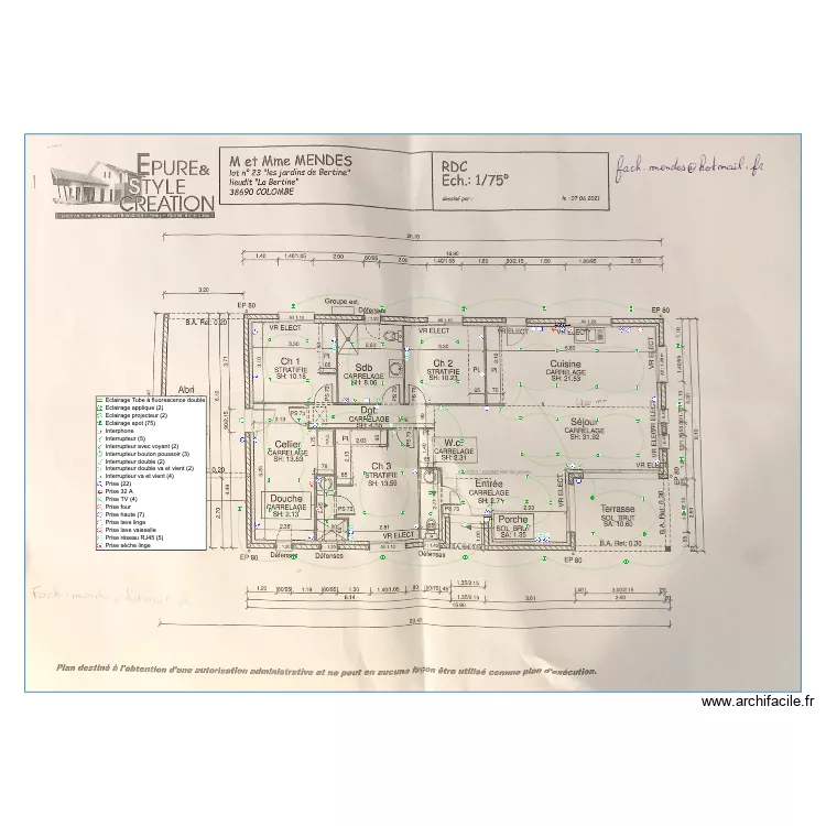 villa mendes. Plan de villa mendes. Plan de