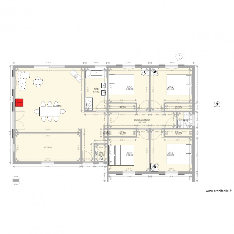 maison 110m2 8. Plan de 0 pièce et 0 m2