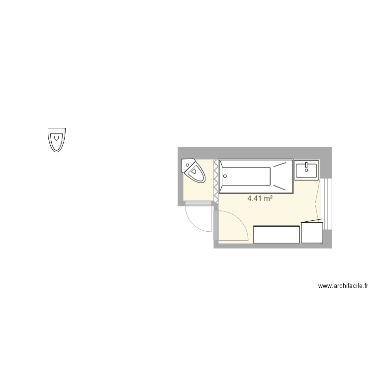 Salle de Bain Premier projet. Plan de 0 pièce et 0 m2