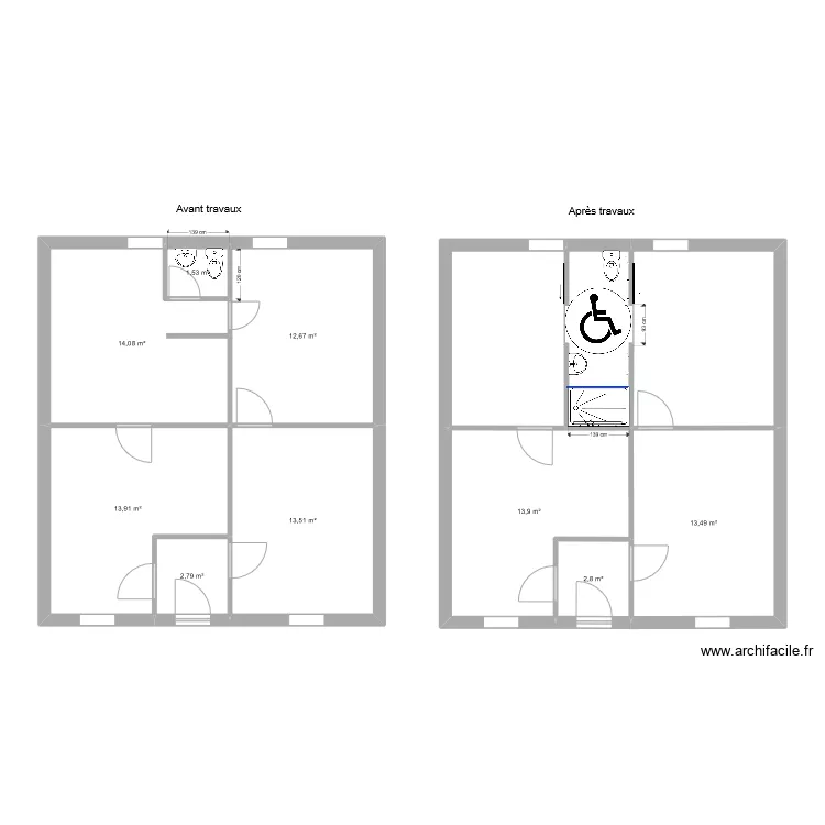 Sdb POINSON. Plan de 
