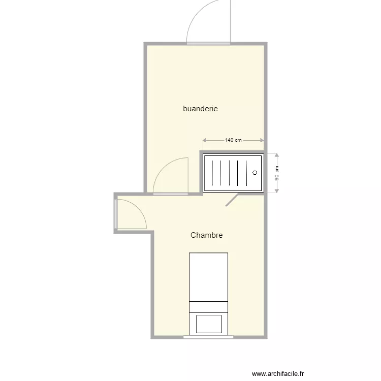 plan apres travaux Le Ber bis. Plan de 