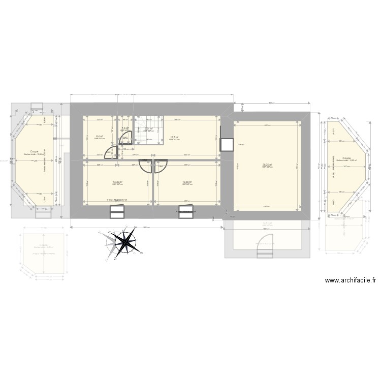 RIT-AE-LEBLOND. Plan de 12 pièces et 188 m2