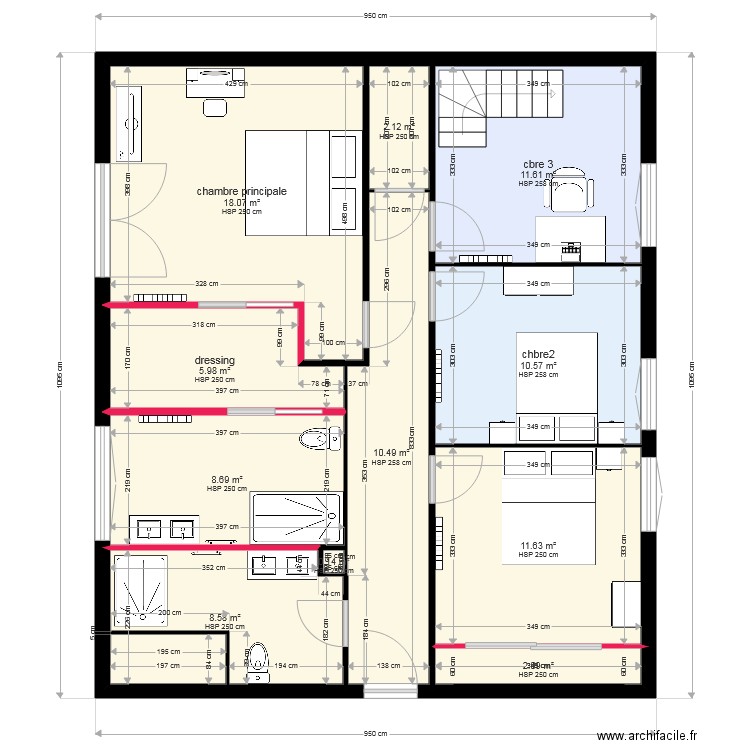 1er etage PROPO 3a. Plan de 0 pièce et 0 m2