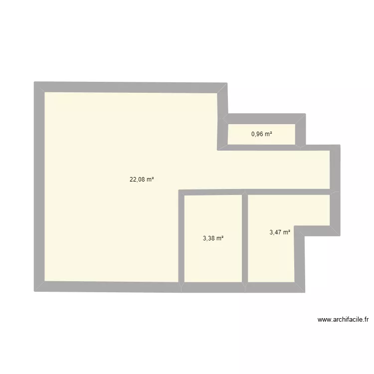 Studio reims 2&egrave;me. Plan de 