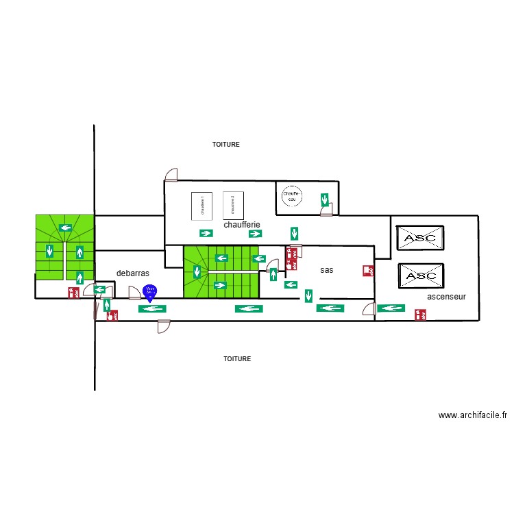 9eme etage incendie bouteille 58. Plan de 0 pièce et 0 m2