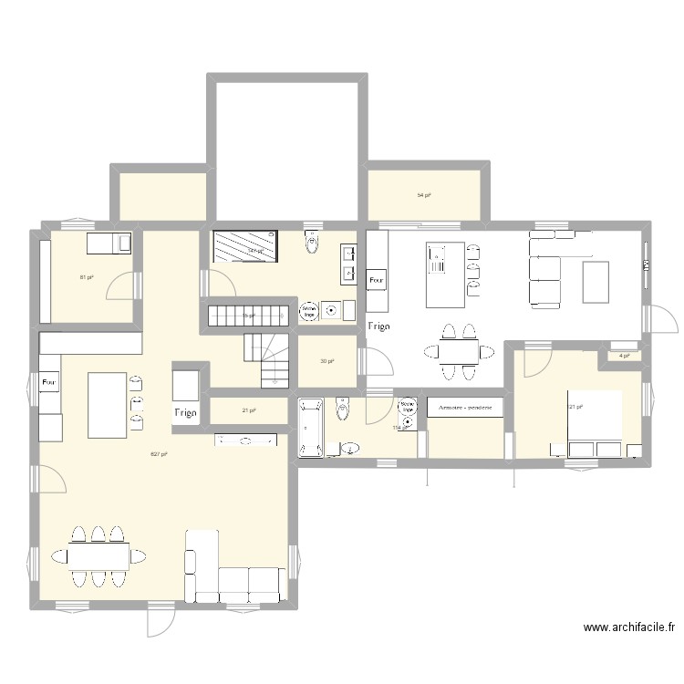 maison. Plan de 0 pièce et 0 m2