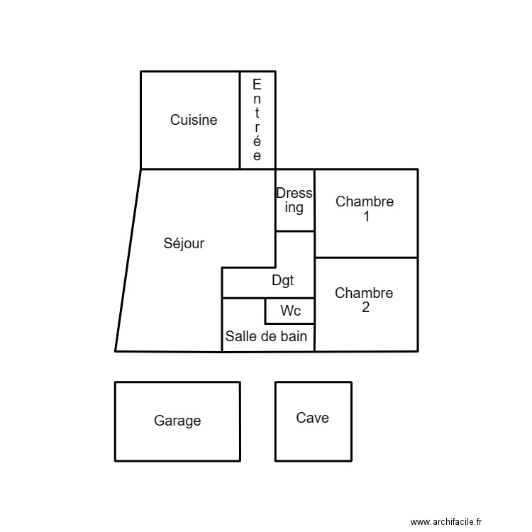 QUIMPER DENNIEL. Plan de 6 pièces et 16 m2