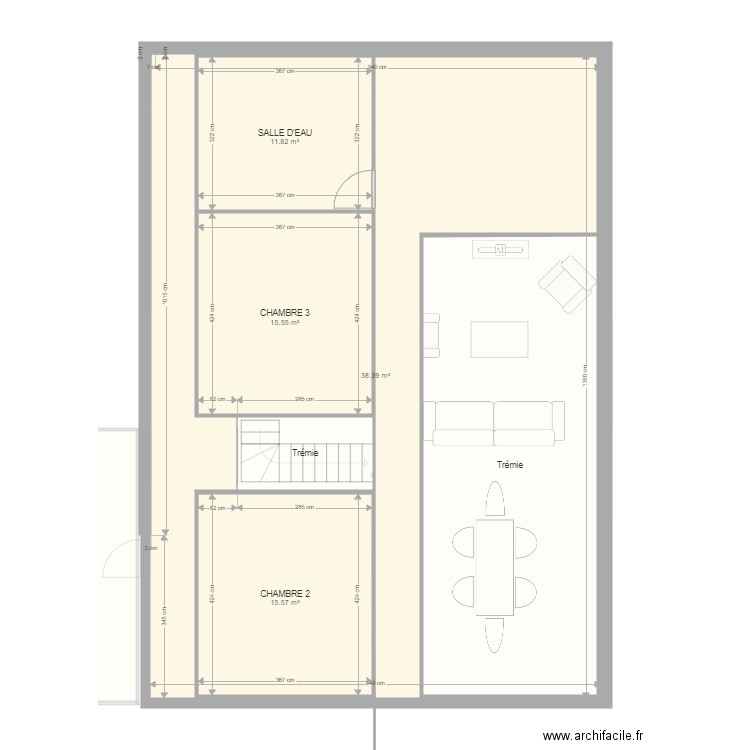 PAVILLON COURVILE AVEC ETAGE. Plan de 0 pièce et 0 m2