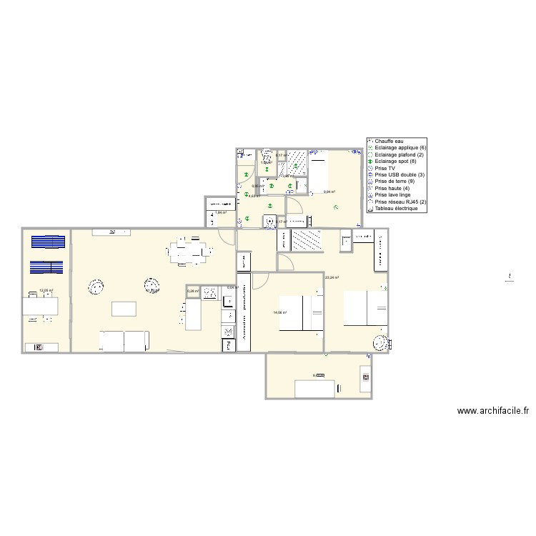 Santa Clara 2 face mer cuisine basse. Plan de 0 pièce et 0 m2