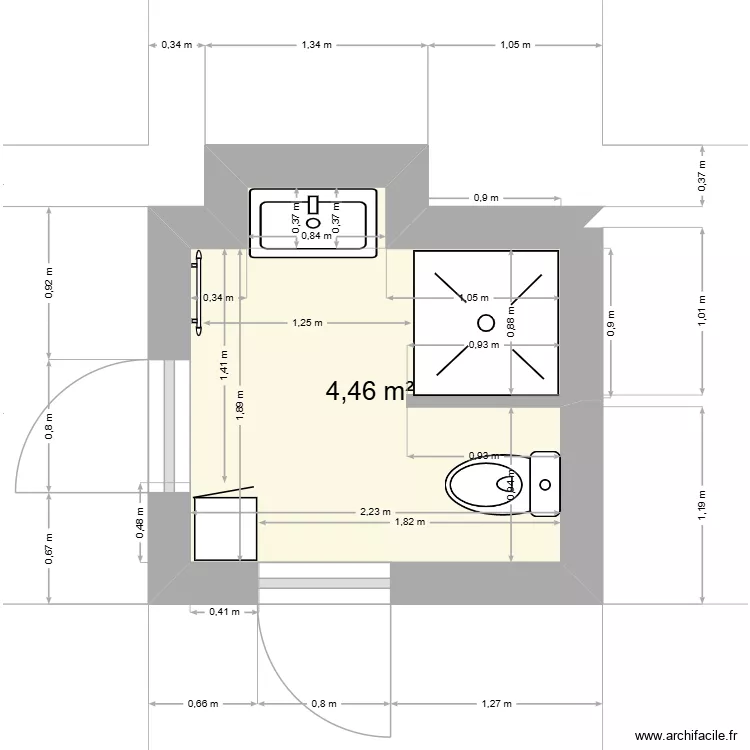 LUCAS. Plan de 1 Pièce et 4 m²