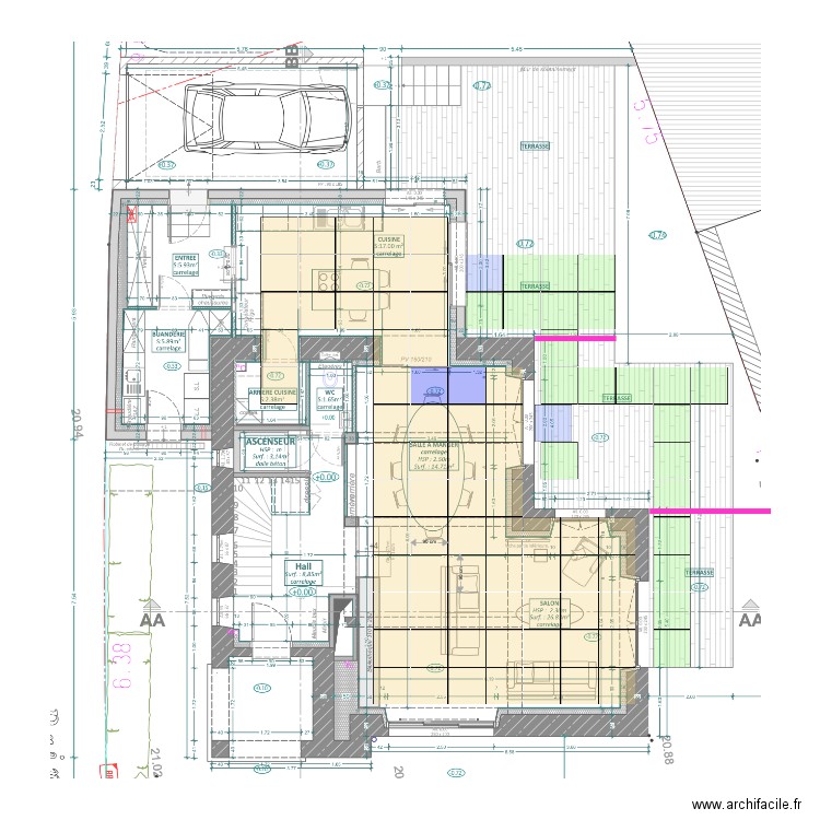 DINARD CALPINAGE CARRELAGE RDC. Plan de 0 pièce et 0 m2