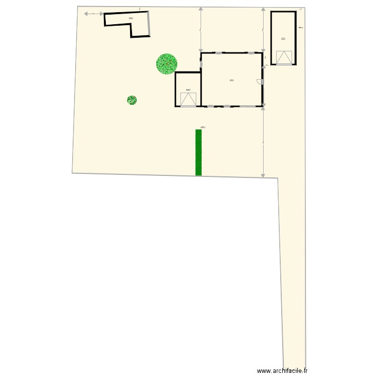 maison muy plan masse avant travaux. Plan de 0 pièce et 0 m2