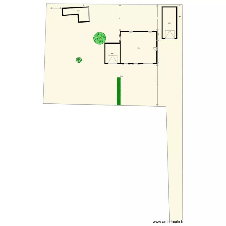 maison muy plan masse avant travaux. Plan de 