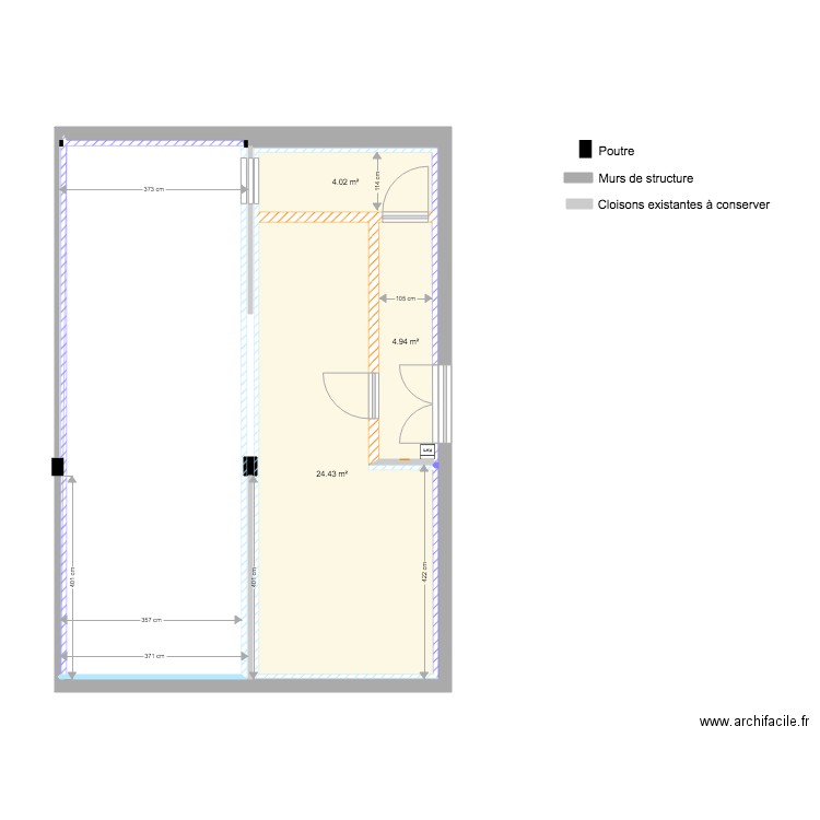 Monseigneur Vdef Cloisons. Plan de 0 pièce et 0 m2