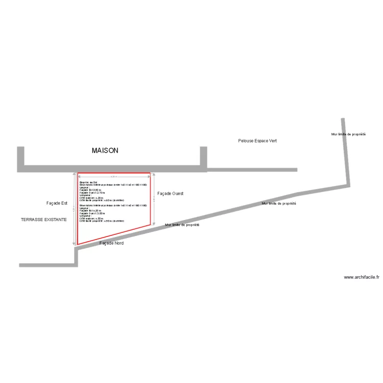 Abri Situatuation Emprise. Plan de Abri Situatuation Emprise. Plan de