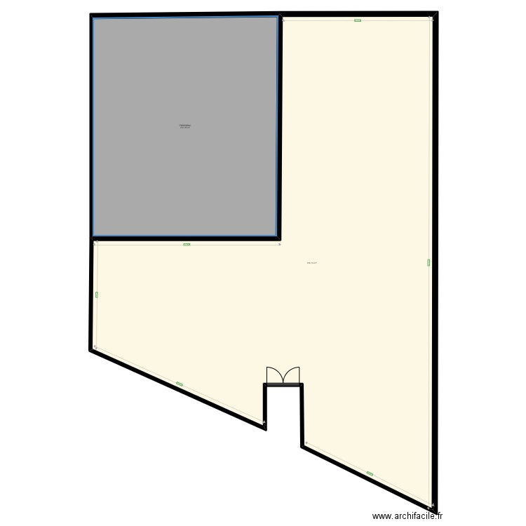 ROLLEGEM exterieur. Plan de 2 pièces et 690 m2