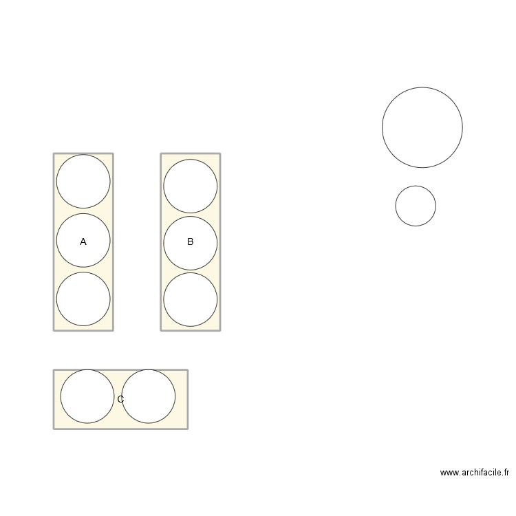 jardin ollas. Plan de 3 pièces et 10 m2