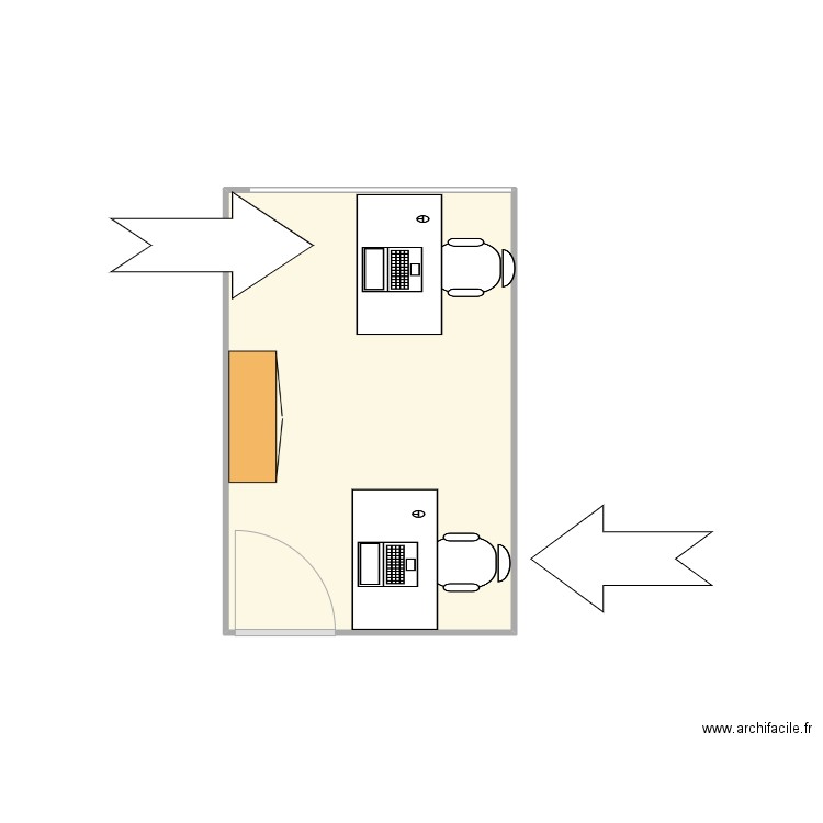 B506-84GRE. Plan de 1 pièce et 10 m2