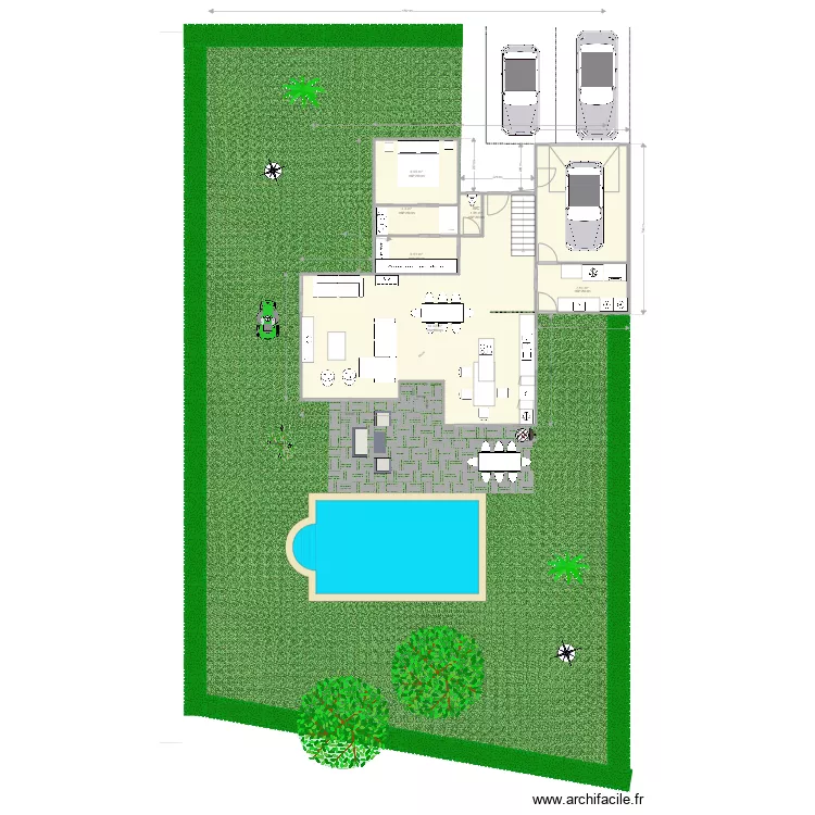 projet avec &eacute;tage garage ext. Plan de 