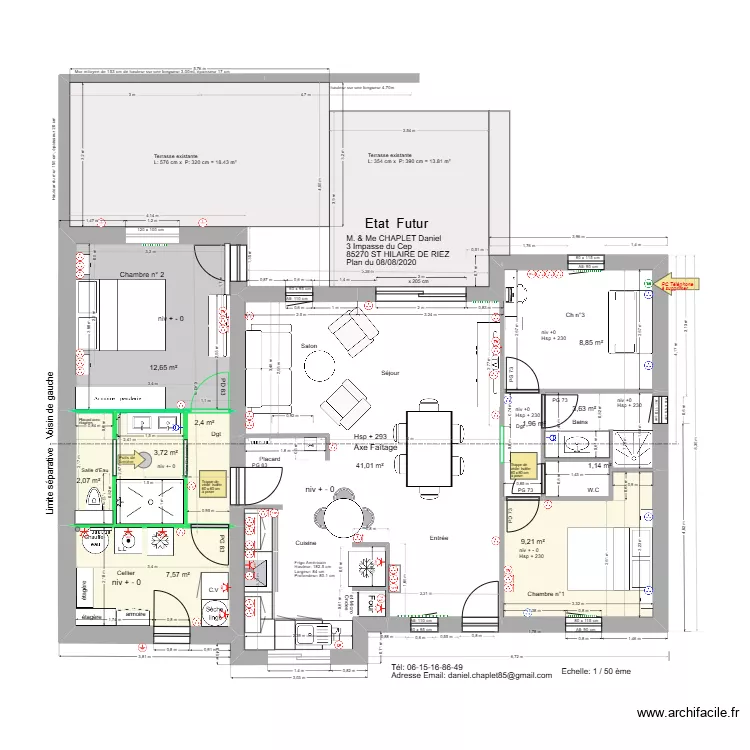 Plan Prises &eacute;lectrique. Plan de 