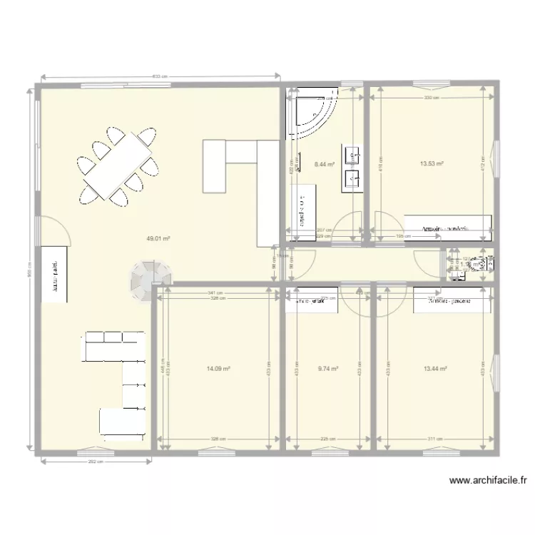 Plan chemin&eacute;e. Plan de 