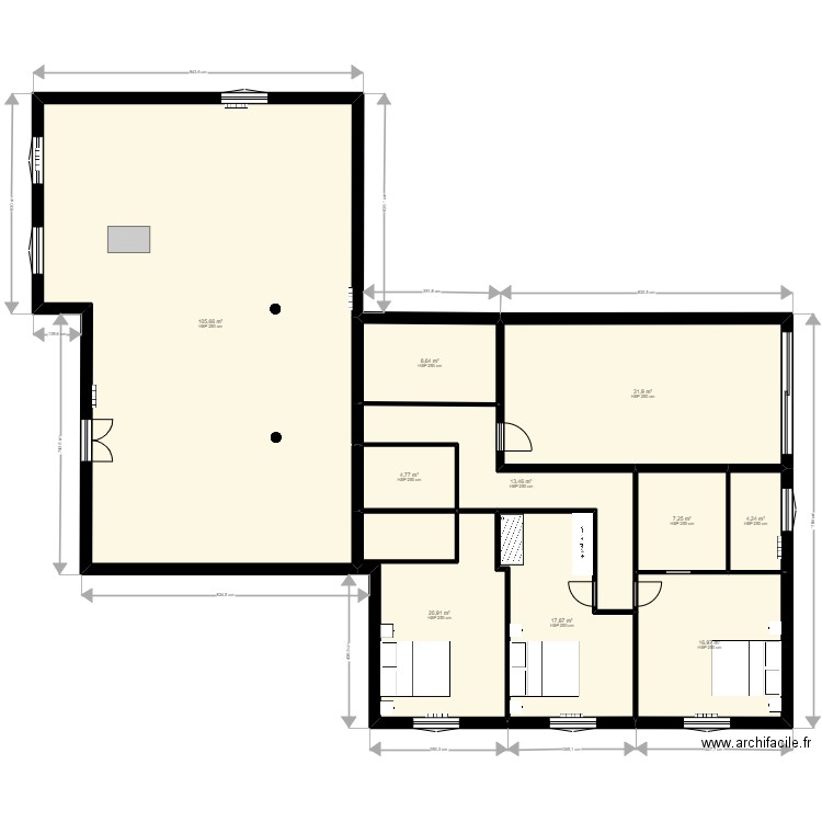 casa de ferreira noviembre 2. Plan de 10 pièces et 232 m2