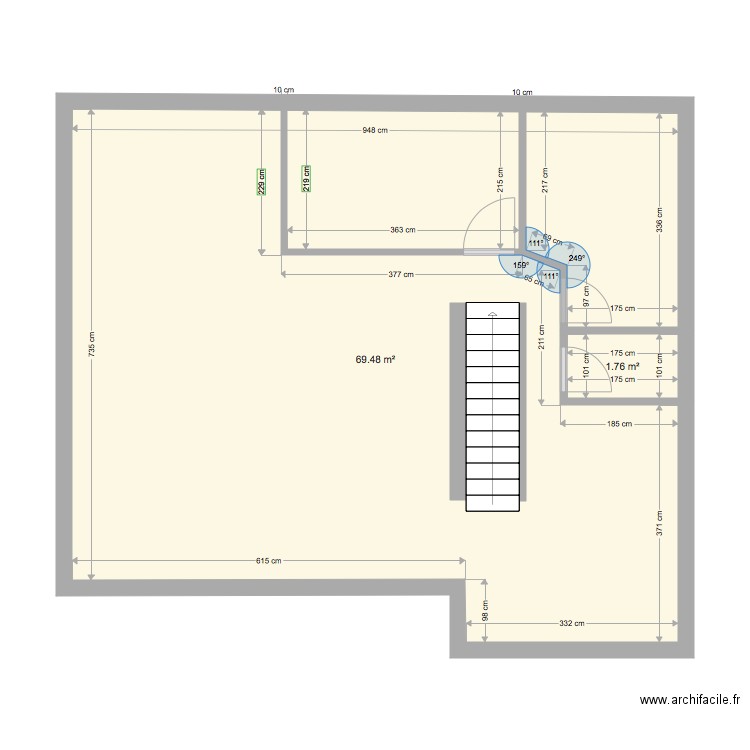 1er étage . Plan de 0 pièce et 0 m2